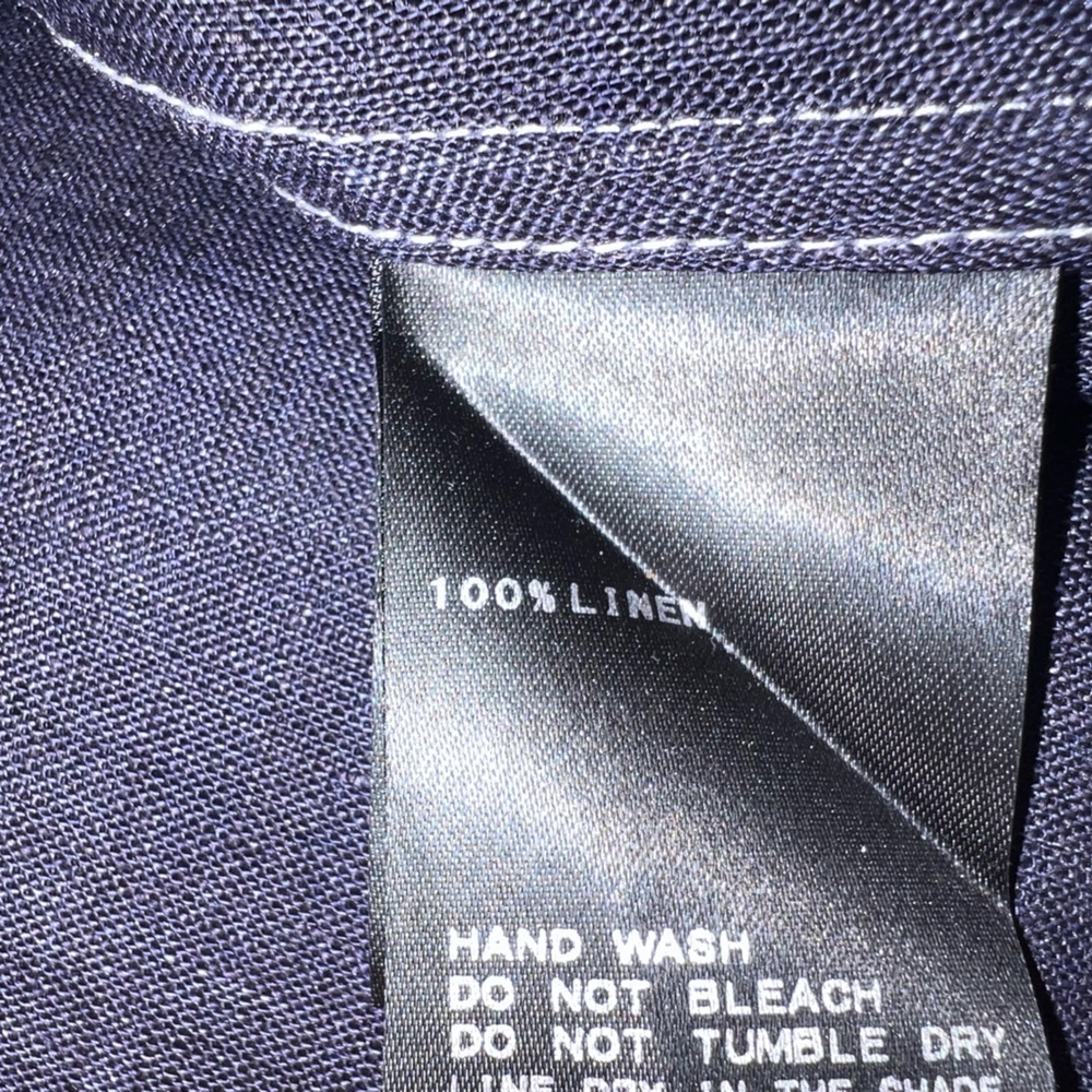 Journal Standard L'essage top blue linen button front large - Picture 7 of 8